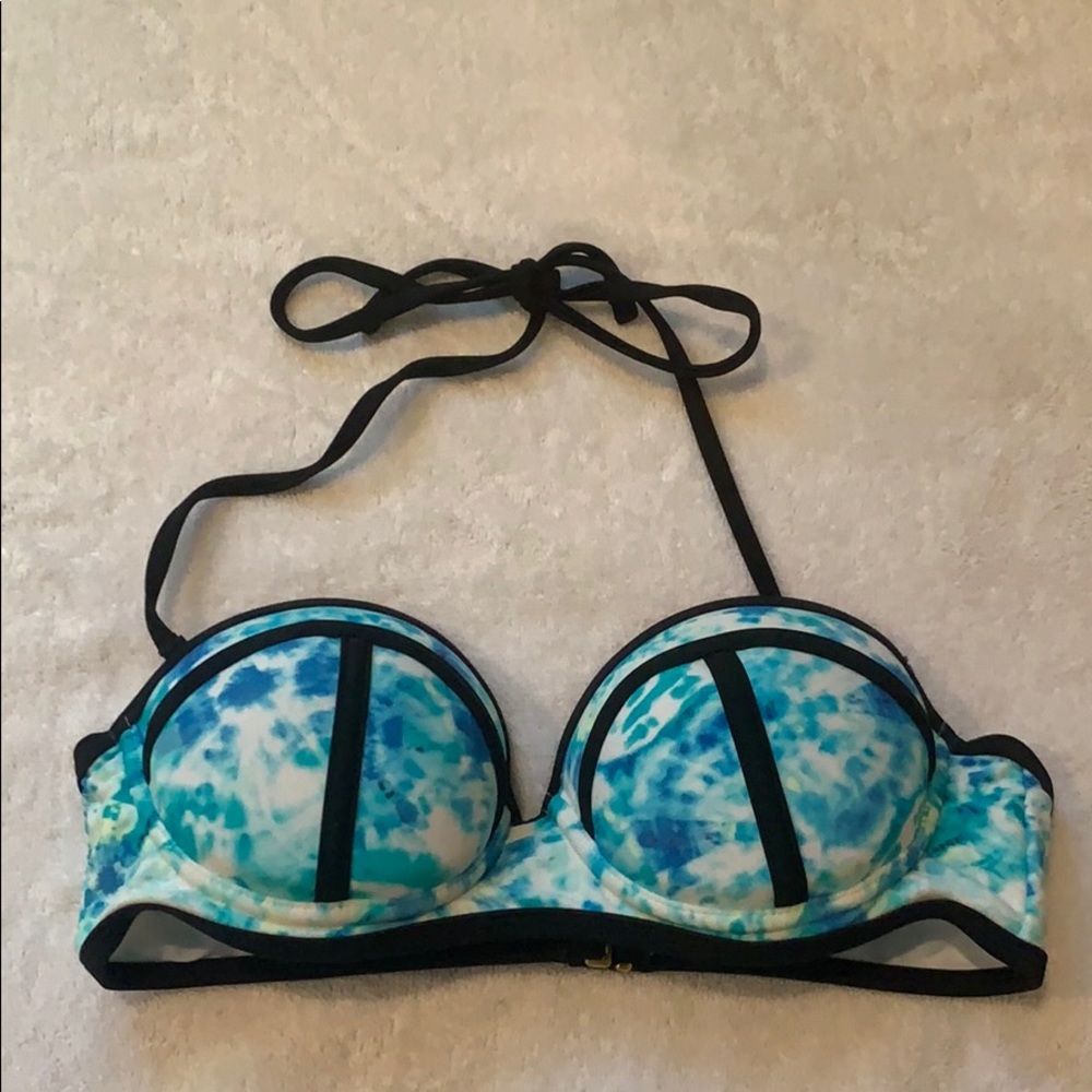 blue bikini top